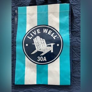 Medium size reusable Seaside 30A Live Well blue and turquoise bags.  Two avail.